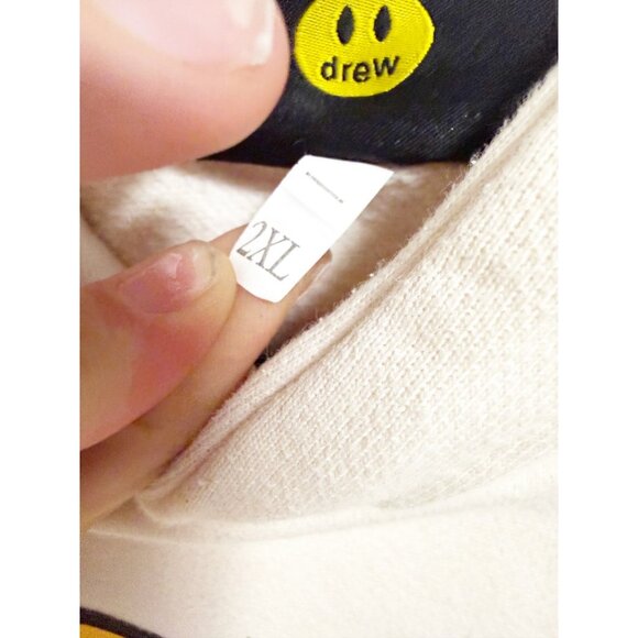 Drew House Mascot Hoodie Pullover Long Sleeve Fleece Crew Neck White Size 2XL - Picture 4 of 6